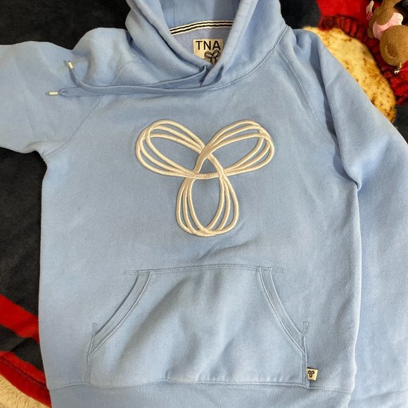 TNA logo blue hoodie - size XS - Picture 1 of 4